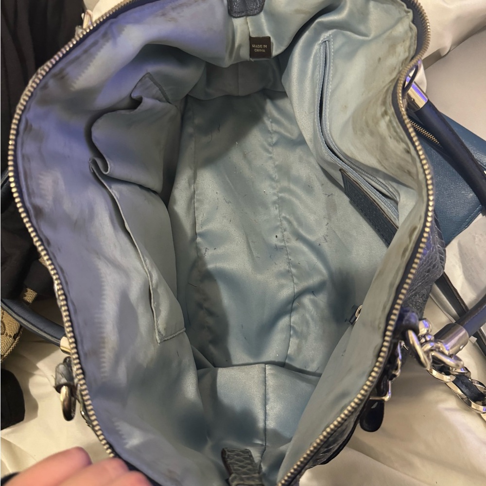 Coach Metallic Blue Python Shoulder Bag - image 4